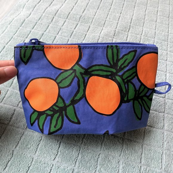NWOT Baggu Go Pouch Small - Orange Tree Periwinkle - Picture 2 of 10